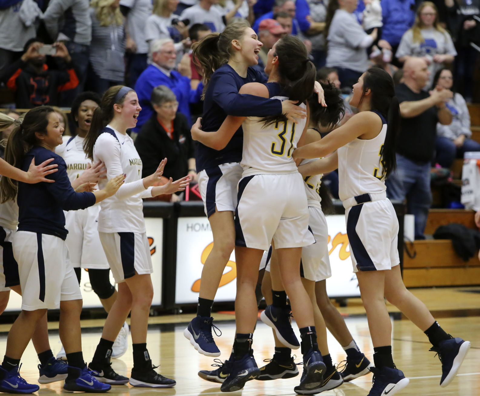 Marquette Catholic/Northfield, girls semistate basektball